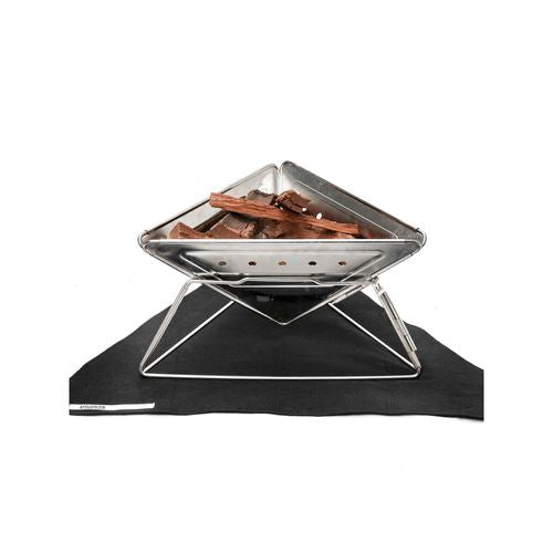 Mimosa 56cm Stainless Steel Portable Folding Fire Pit 12L Capacity