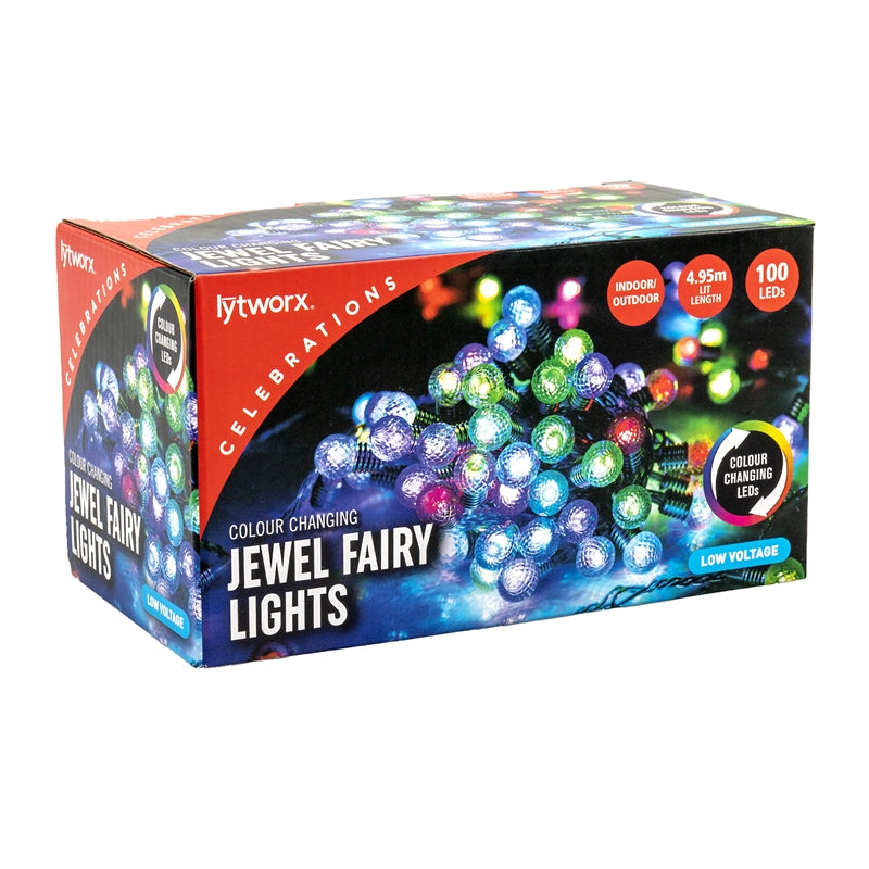 Lytworx LED Colour Change Jewel Fairy Lights 100 Pack TheITmart