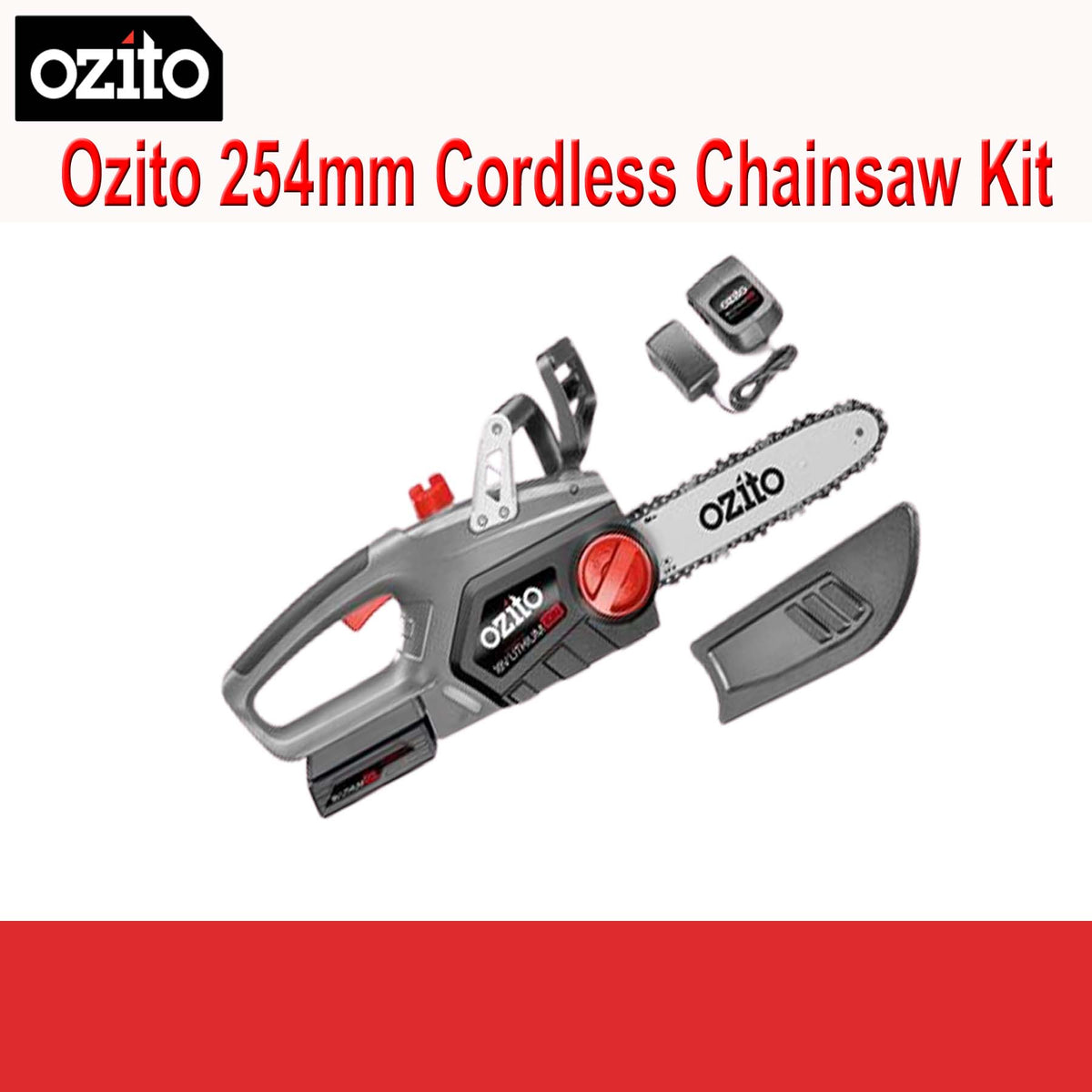 Ozito 254mm 18V Cordless Chainsaw Kit TheITmart