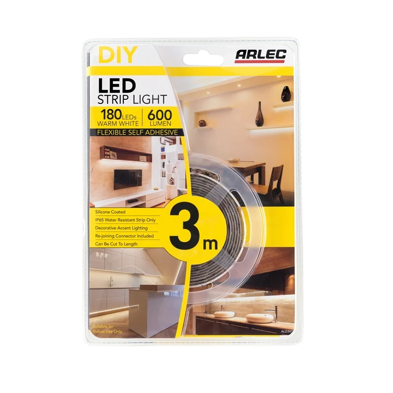 Arlec 3m warm white silicone coated led strip light deals