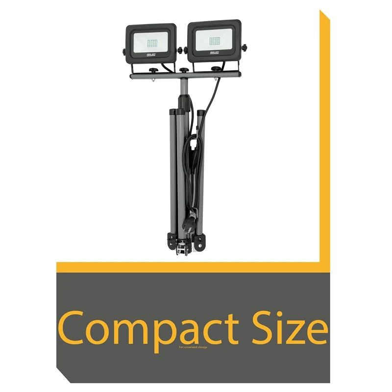Arlec 2 x 20W 2800lm Warm White LED Work Light With Tripod TheITmart