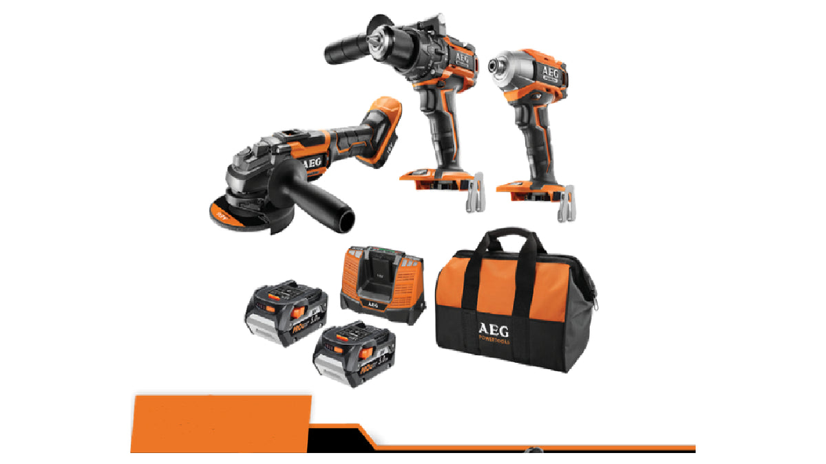 AEG 18V 5.0Ah 3 Piece Brushless Combo Kit TheITmart