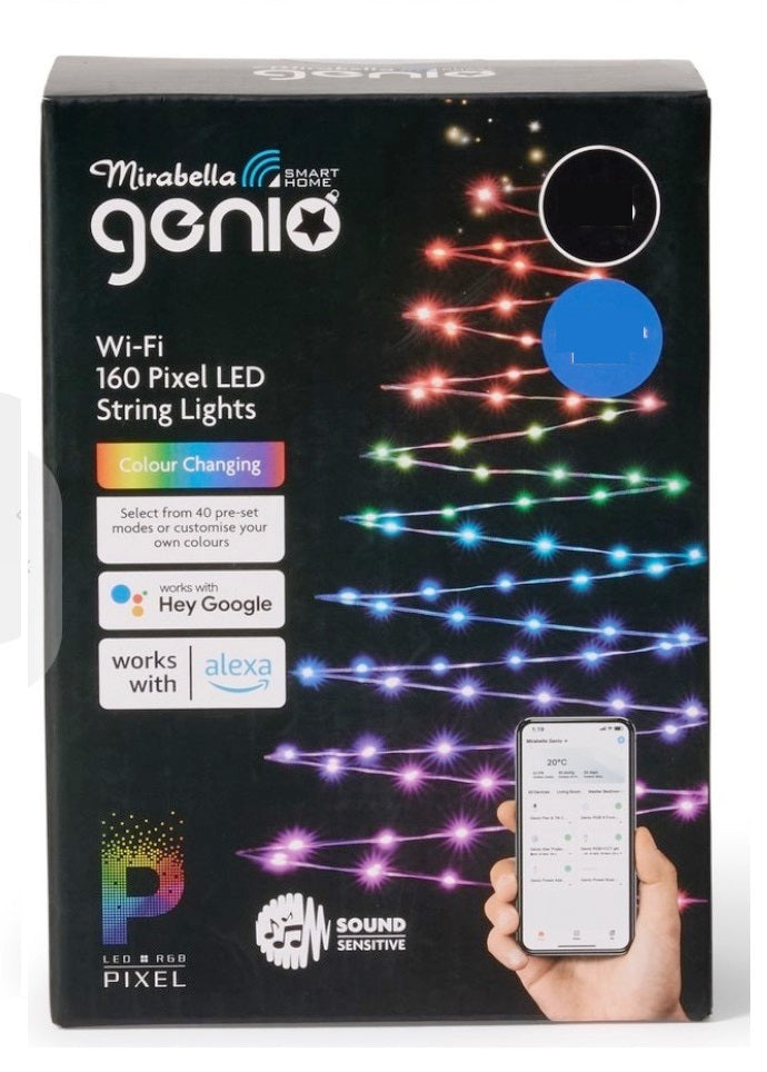Mirabella Genio Christmas Wi-Fi 160 Pixel LED String Lights