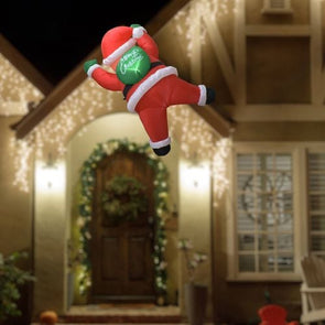 Click 1.6m Climbing Santa Light Up Inflatable