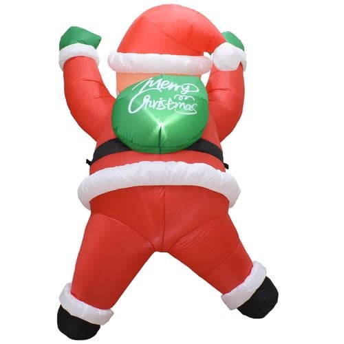 Click 1.6m Climbing Santa Light Up Inflatable