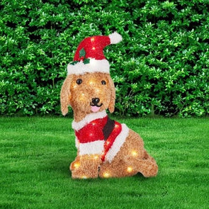 Lytworx Solar Warm White Santa Dog