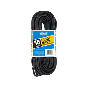 Arlec 15m Black Piggy Back Extension Lead