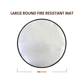 Jumbuck 90cm Round Fire Resistant Mat/Ideal to protect Decks, Concrete & Grass areas