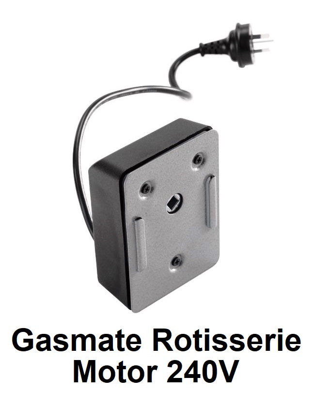 Gasmate 240V Rotisserie Motor/ Suitable for use on 4 & 6 Burner BBQs