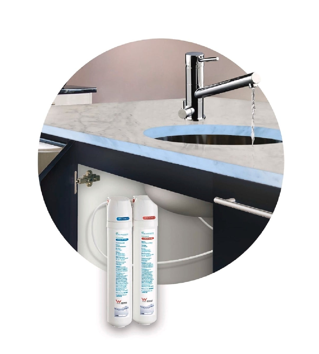 Aquaport AQPFKM23M TwinStage Filtration 3 way mixer tap Filtered Wa