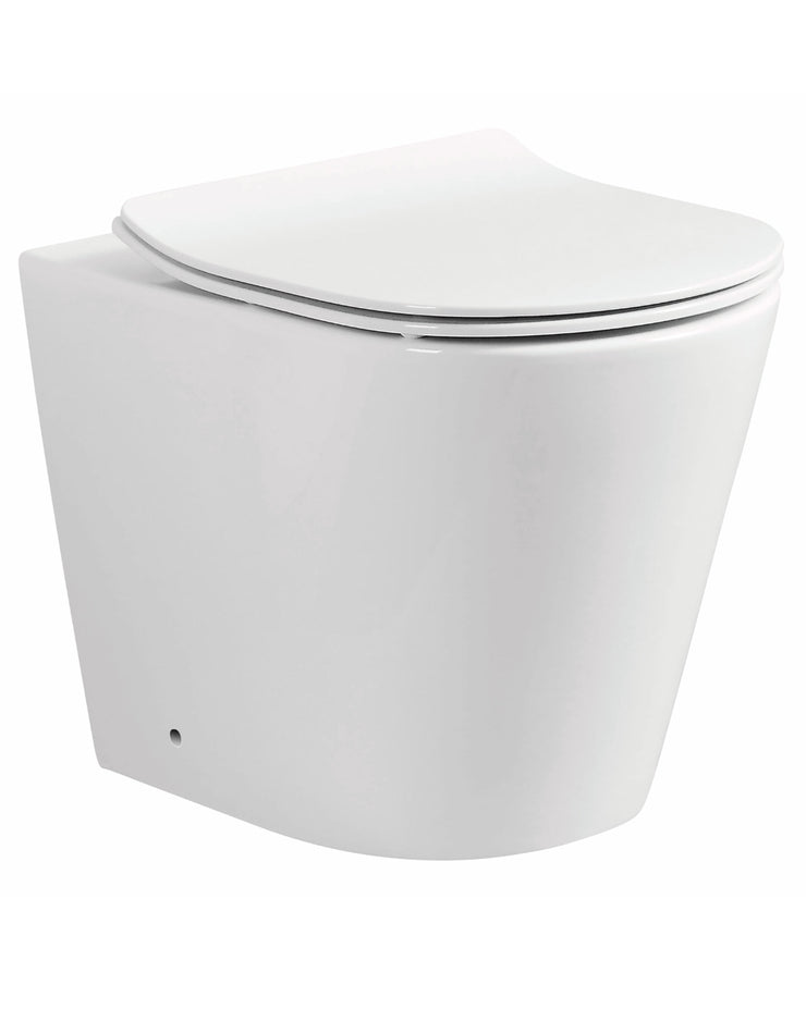 Mondella White Concerto Back To Wall Floor Pan WELS 4 Star 3.3L/full