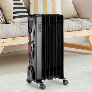 Arlec 1500W 7 Fin Oil Heater With 24Hr Timer