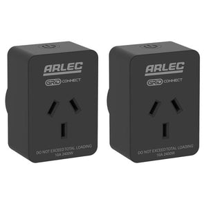 Arlec Grid Connect Smart Plug In Socket With Energy Meter - 2 Pack