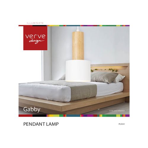 Verve Design Gabby Pendant Light 240V/White canopy Hanging Kitchen Lig ...