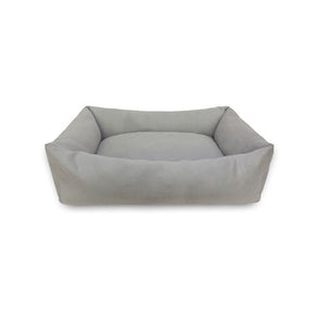 Large 75cm Grey Suede Dog Bed