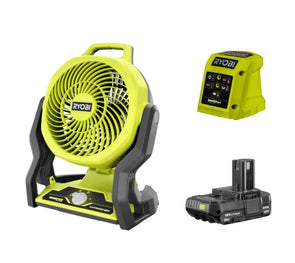 Ryobi 18V ONE+ 7.5” Hybrid Fan 2.0Ah R18HF12 Kit/Ideal for Home or Workplace