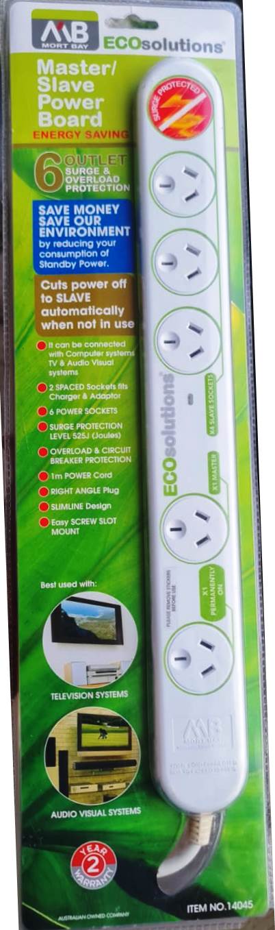 Mort Bay EcoSolutions 6 Outlet Master Slave Powerboard