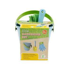 Kids 3 Piece Gardening Set - Bucket, Trowel & Gloves