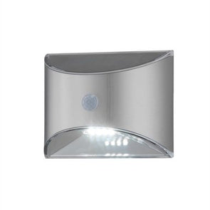 Arlec Solar Wall Light With Motion Sensor Super bright - Brushed Chrome