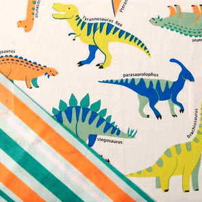 Dinosaur 180 Thread Count Dino Snore Quilt Cover Set - Single Bed