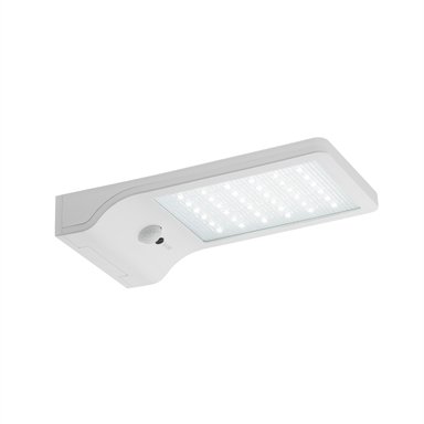 Arlec Ritter Sensor up to 400 Lumen Solar Wall Light - White / Black