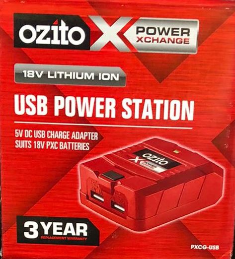 Ozito pxc 18v usb power station new arrivals