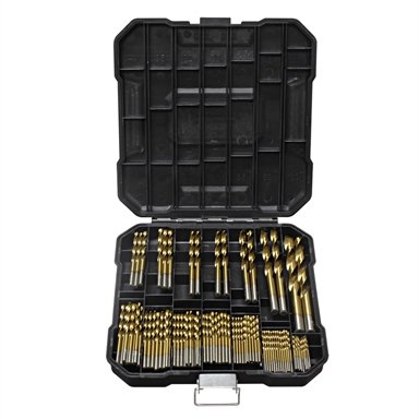 Craftright 99 Piece Titanium Coated Drill Bit Set /  HSS Steel