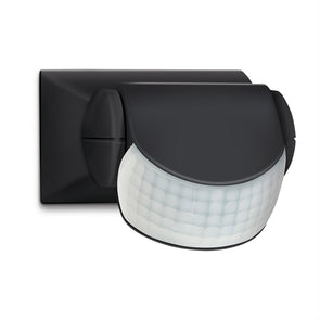 HPM Black Motion Security PIR Sensor - Black / 12m Detection Range