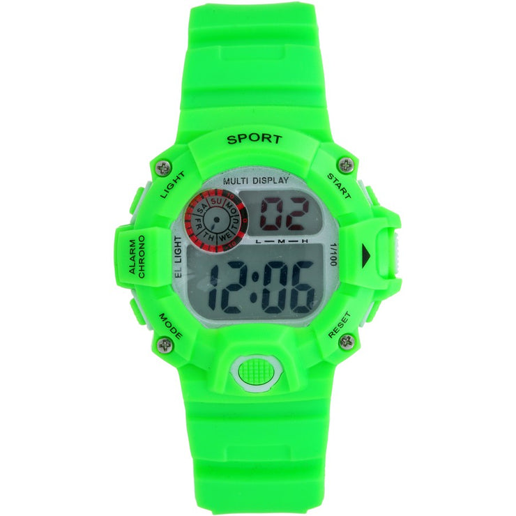 Kids Digital Watch - Green - Pink - Blue