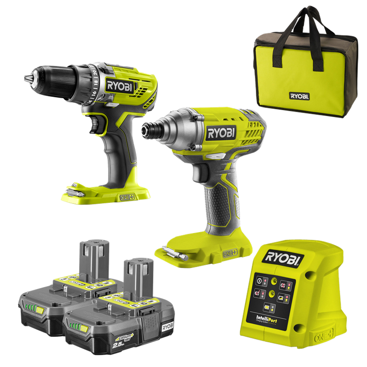 Ryobi Cordless 18V ONE+ 2 Piece Core Kit