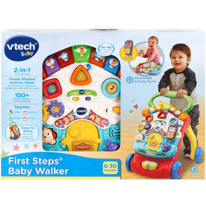 Vtech First Steps Baby Walker with Detachable Learning Centre - Red