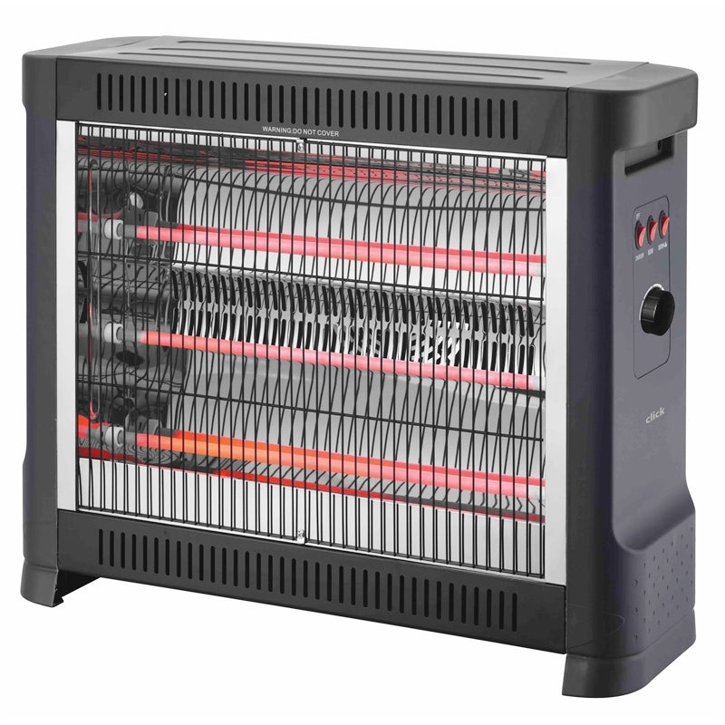 Click 2400W Radiant Heater / Adjustable Thermostat / Overheat Protecti ...