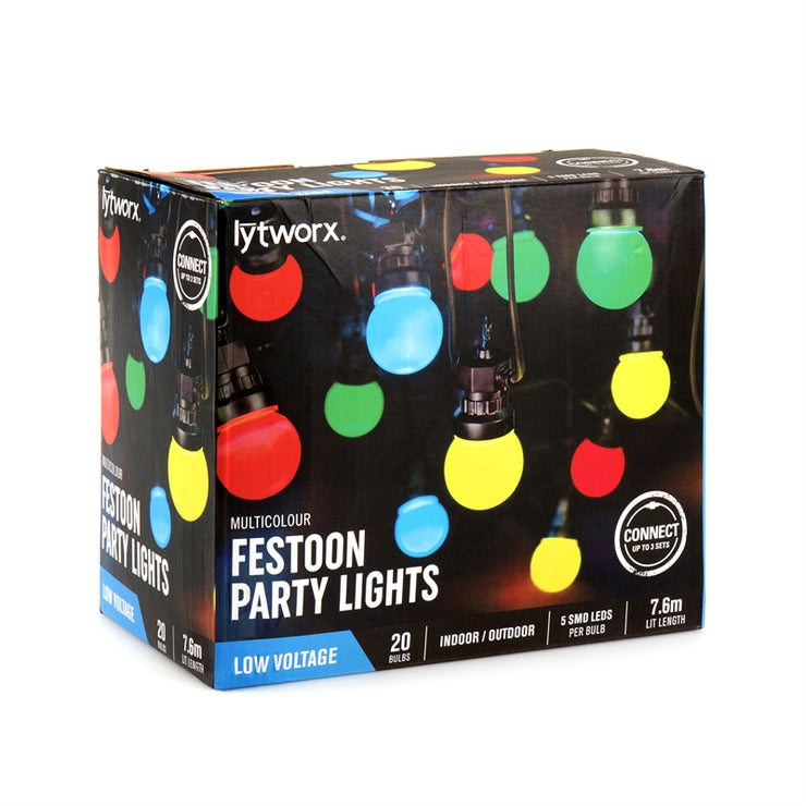 Lytworx Multi Connectable Festoon Party Lights - 20 Pack