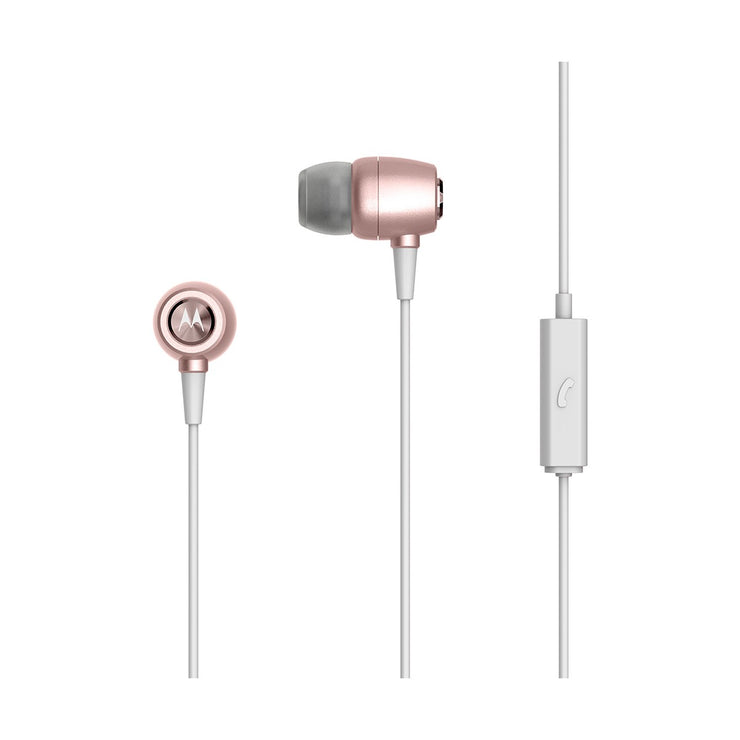 Motorola Metal Earbuds with Mic - Rose Gold