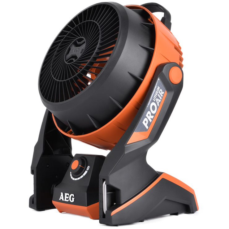 AEG 18V / 240V Hybrid Worksite Fan - Orange / Ideal for Camping or Workshop