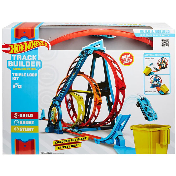 Hot Wheels Track Builder Unlimited Triple Loop Kit / Ages 6-12 Years