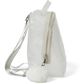 K-D Girls Clear Glitter Backpack - Clear