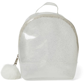 K-D Girls Clear Glitter Backpack - Clear