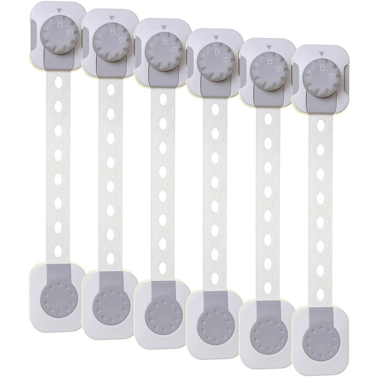 Dreambaby Twist N' Lock Latches 6 Pack - White/Grey