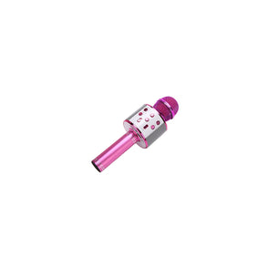 Laser Karaoke LED Microphone - Pink