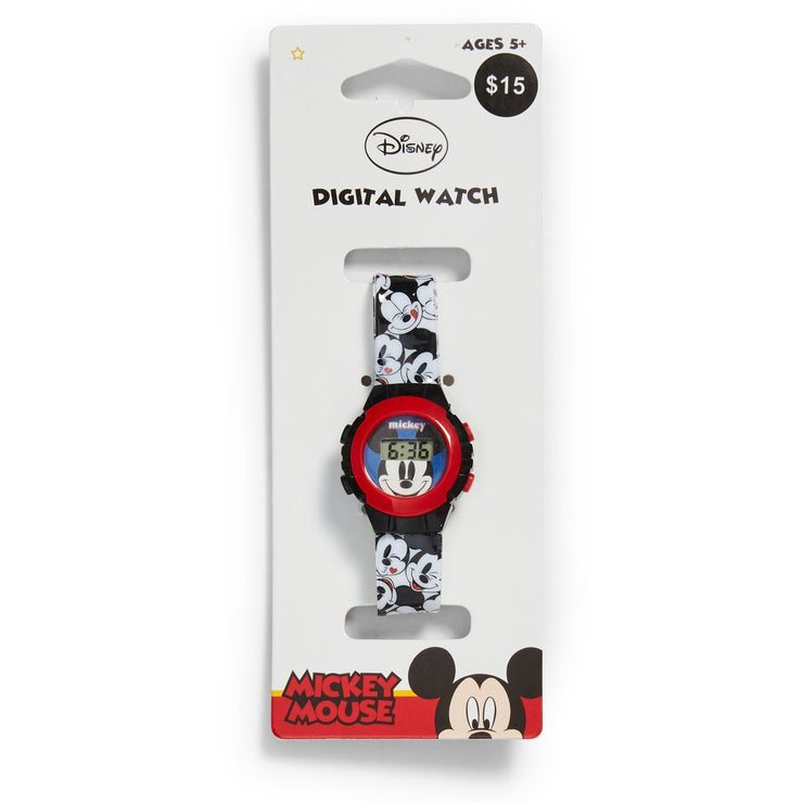 Disney Kids Mickey Mouse Digital Watch - Black
