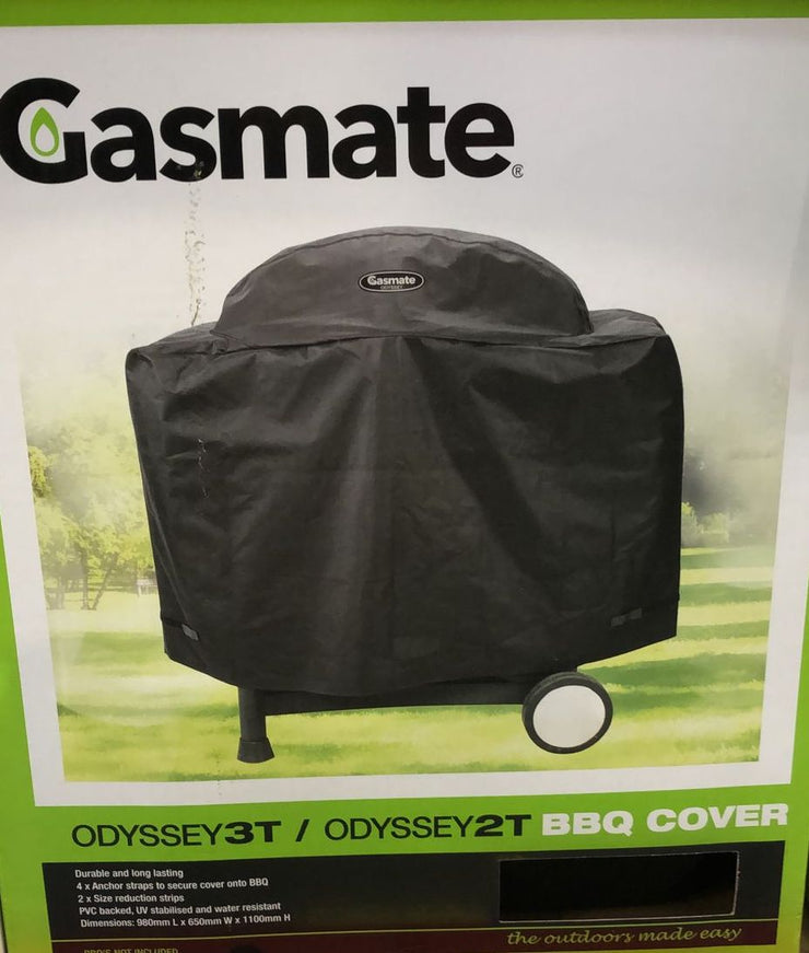 Gasmate 2 & 3 Burner Trolley ODYSSEY BBQ Cover - Black