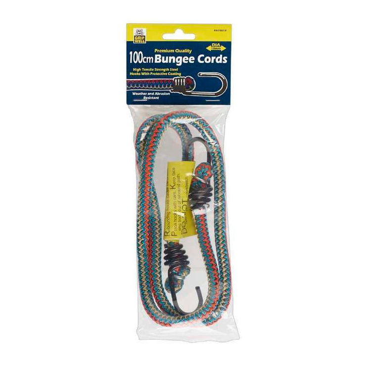 Gripwell 100cm/90cm Premium Quality Bungee Cord Multicoloured /Ideal for 4WD & Offroad Camping