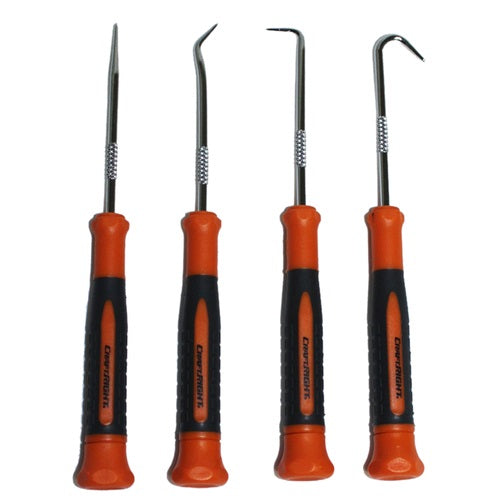 Craftright 4 Piece Hook And Pick Set / Durable Steel / Ergonomic Handles