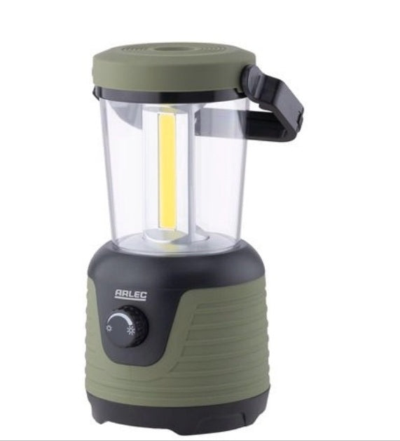 Arlec 500 Lumen Camping Lantern with Batteries/ Dimming Switch/ 360 Degree Beam