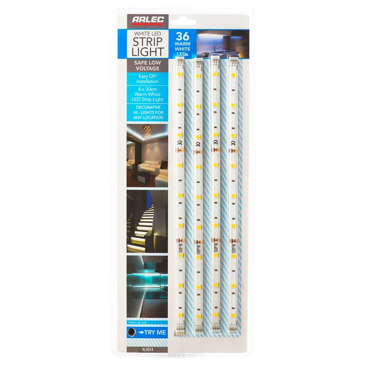 Arlec Warm White LED Strip Light - 4 Pack