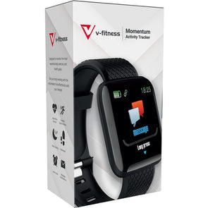 Laser V-Fitness Momentum Smart Watch - Black / Ideal Gift for Kids