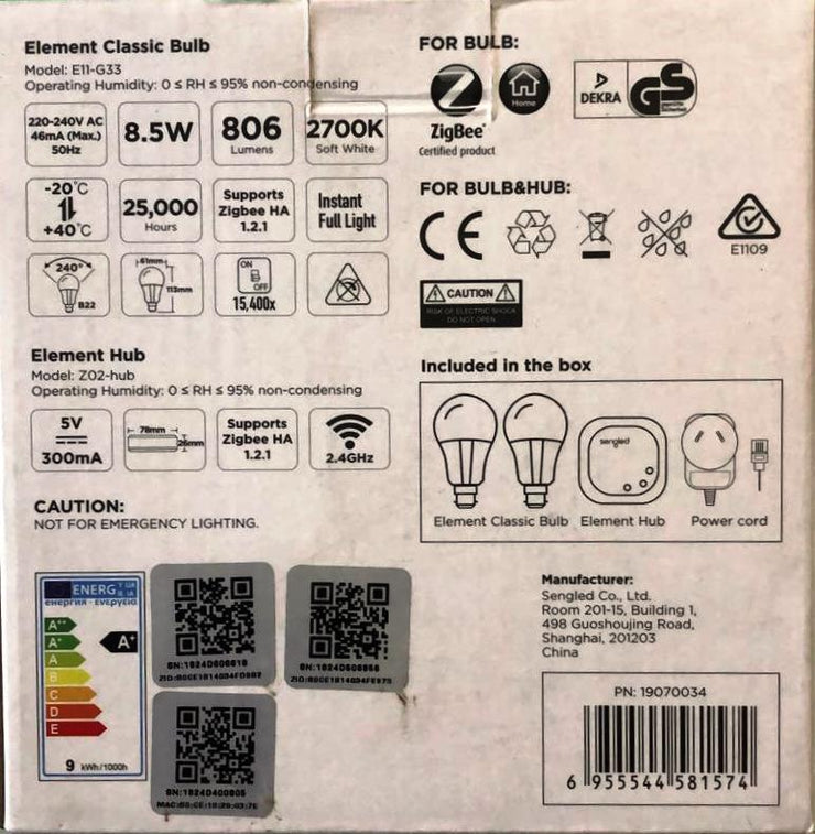 Sengled element best sale classic google home