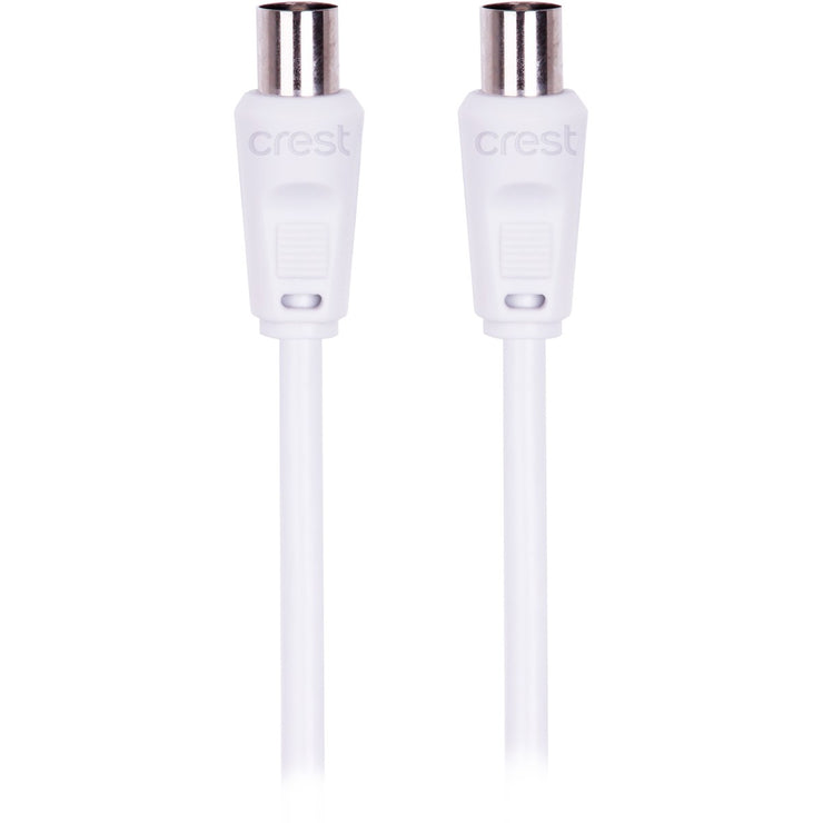 Crest Dual Shield Antenna Cable 1.5 m - White