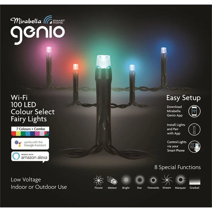Mirabella Genio Wi-Fi 100 LED Colour Select RGB Fairy Lights